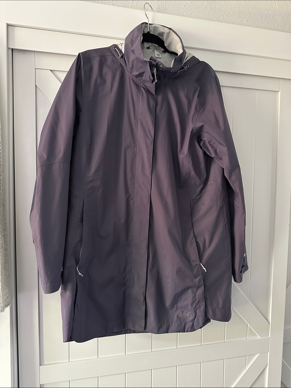REI Women's Hooded Trench Coat - Lavender Purple